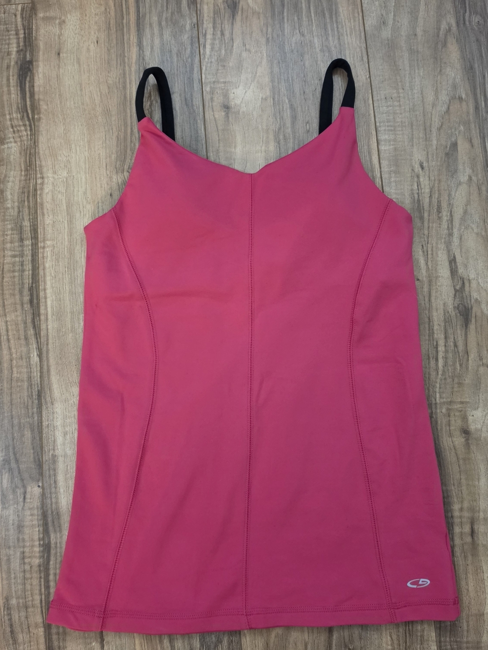 Champion Pink Athletic Tank Top with Black Straps